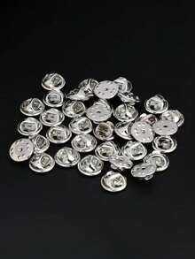 30pcs Lock Buckle With Gold And Silver Back Pin, Brooch, Enamel Lapel Pin, Safety Jewelry Discovery Component - 30PCS Spare Buckles - View 2