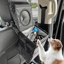 1 Stück Auto Haustier Aufbewahrungseimer mit Deckel, auslaufsicherer Auto-Mülleimer. Faltbarer wasserdichter Autositz-Rückseiten-Müllbehälter für Haustiere für Outdoor-Reisen und Autoaufbewahrung