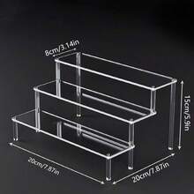 1/2/3/4层亚克力展示架耐用展示架适用于纸杯蛋糕香水娃娃透明梯形储物架适用于盲盒 - 均碼 - 查看 19