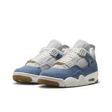 Air Jordan 4 Retro TEX 'Worn Blue Denim' Sail Gum-Light-Brown Metallic-Gold Sneakers Women IB6716-100 - 彩色 - 查看 3