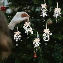 Christmas Party Christmas Tree Decorations, Creative Iron Icicle Hanging Ornaments, Reindeer, Snowman, Snowflake, Star Christmas Tree Hanging Decorations, Christmas Atmosphere Scene Decor