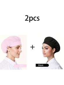 1pc Adjustable Elastic Chef Hat, Unisex Cooking Cap, Oil-Proof Work Hat, Dust-Proof Hair Cover, Suitable For Restaurant, Factory, Kitchen, Cooking, Hair Protection, Workshop, Food Service, Mother's Day Gift - Multicolor - View 16