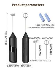 奶泡器、强力手持奶泡器、迷你奶泡器、咖啡搅拌器、适用于咖啡、拿铁、卡布奇诺、抹茶、热巧克力的不锈钢饮料搅拌机、便携式奶泡机、电动无线搅拌机迷你咖啡机