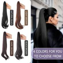 18 Inch Halloween Daily Outfit Hair Clips & Synthetic Fiber Ponytail Wig - Easy To Wear - Multicolor - View 6