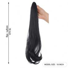 18 Inch Halloween Daily Outfit Hair Clips & Synthetic Fiber Ponytail Wig - Easy To Wear - Multicolor - View 5