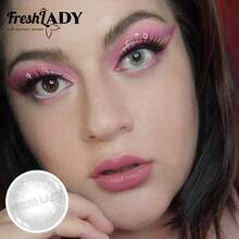 FRESH LADY Freshlady Student Eye Makeup Look Pupilentes Hidrocor Colored Contact Lenses 1 Year Disposable Halloween Costume Cosplay - Dark Grey - View 5