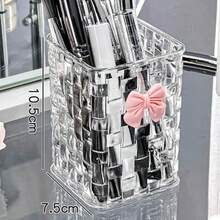 1件桌面筆筒，雙色，4.13*2.95*2.95英吋，壓克力桌面收納盒兼筆筒，日常用品，適用辦公室、宿舍與學校用品 - 彩色 - 查看 6