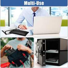 2200℉ Fireproof Money Bag Waterproof Document Envelope File Pouch Cash Box - Black - View 5