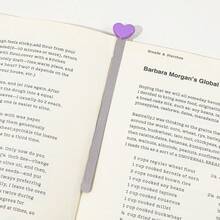 Simple And Exquisite Multi-Color Bookmark, Heart-Shaped Metal Bookmark, Reading Bookmark, Suitable For Women, Teenagers, Readers, And Book Enthusiasts As A Gift, Heart-Shaped Note, Holiday Love Gift. - One Size - View 11