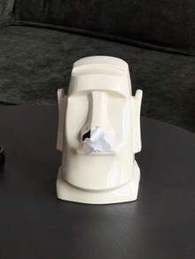 多功能创意石膏纸巾盒，适用于客厅、玄关、卧室书桌、复活节雕像耳机架 - 彩色 - 查看 5