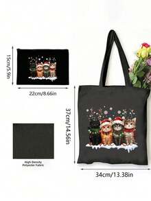 Borsa a tracolla con motivo carino a gatto, borsa leggera da viaggio, borsa multifunzionale a tracolla, zaino, regalo di compleanno per il ritorno a scuola, regalo ideale per insegnanti, idea regalo di ringraziamento, regalo di apprezzamento, borsa regalo, riutilizzabile, borsa per insegnanti, borsa per mamma, regalo ideale per damigelle, borsa per la scuola, grande capacità, leggera