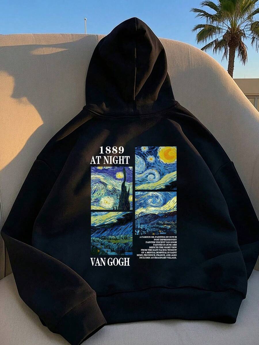 青少年男孩宽松加大码运动衫，适合青少年男孩长袖动漫草原字母印花休闲图案连帽衫套头衫超大连帽衫，适合男孩和女孩，街头风格，适合上学、度假、购物、运动和其他场合