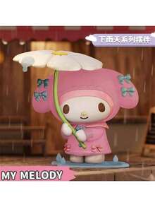 Sanrio Figurine de birou autorizate de Sanrio, Rainy Day Blind Box, Pachimari, Kuromi și Melody, pentru jucării de birou. Un cadou perfect pentru zile de naștere, sărbători, petreceri și absolviri.