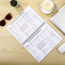 36-Page ADHD Cleaning Planner - Customizable Home Organizer With Cleaning Schedule Template And To-Do List - Adult Undated Cleaning Planner For Home, Kitchen, Bathroom, And Office - Durable Paper Cover Design, Fun Illustrations, And Colorful Spiral Binding