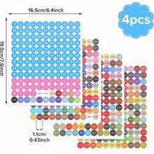 1套/4入組彩色號碼貼紙,dmc 447標籤適用於多色鑽石畫儲存盒,鑽石畫標籤 - 彩色 - 查看 2
