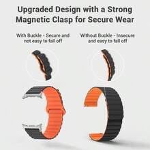 三条装 Galaxy Watch 8 链式磁吸硅胶表带，兼容三星 Galaxy Watch 8 40mm/44mm/Galaxy Watch 8 Classic 46mm，男女通用柔软硅胶磁吸替换表带 - 彩色 - 查看 8