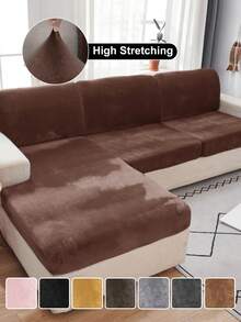 1 pièce Housse de canapé d'angle en velours avec chaise longue séparée, housse de canapé extensible douce pour canapé d'angle gauche/droit, housses de coussin de canapé pour canapés et sofas, housses de siège de canapé en velours doux, housses de canapé lavables, housse de coussin de siège pour canapé 3 places, résistant aux animaux de compagnie