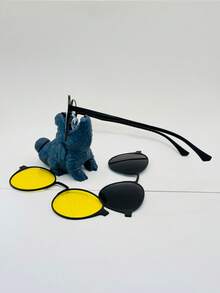 1PC Armacao de Óculos de aluminio,Clip-On, 3 em 1