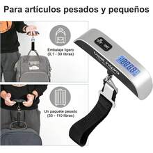 Báscula Digital Portátil para Equipaje con una Capacidad de 110 lbs/50 kg, Superficie Recubierta de Goma, Batería Incluida - Perfecta para Viajar y Pesar Maletas y Bolsas - Rosa - Ver 6