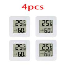 2pcs/4pcs Mini Indoor Thermometer Hygrometer Dry Humidity Temperature Gauge Digital Display Room Thermometer Humidity Meter, High Precision, Wall-Mounted, Compact, Portable - White - View 13