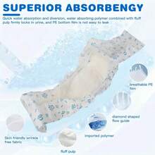 Almohadillas de entrenamiento para perros, pañales desechables súper absorbentes a prueba de fugas para mascotas, accesorios para mascotas, pañales higiénicos para perros hembra y macho, 10/12 unidades