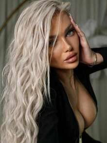 Platinum White 13X4 HD Transparent Deep Wave Lace Front Wigs Human Hair For Women 200 Density Brazilian Virgin Wigs Human Hair Pre Plucked With Baby Hair Deep Curly Glueless Wigs Human Hair For Beginner Friendly - Màu hợp thời trang - Xem 9