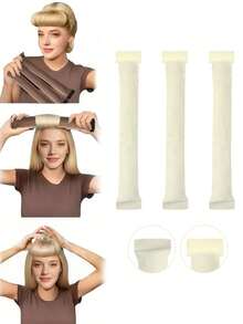 3 Peças Rolos Jumbo Sem Calor para Enrolar o Cabelo durante a Noite, Rolos Jumbo Flexíveis de Veludo para Cachos Sem Calor para Dormir, Varas Sem Calor Envoltas em Flanela Macia para Todos os Tipos de Cabelo, Ferramentas de Penteado para Cachos Durante a Noite (3 Varas), Kit de Penteado, Kit de Ferramentas para Cabelo, Ferramentas de Penteado