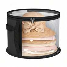 1 Piece Foldable Multi-Functional Scarf, Towel, Hat, Sock, Toy, Clothing Storage Bucket, Wardrobe Storage Wonder, Travel Portable Storage Bag, Accessory Storage BagFoldable Hat Storage Box With Reinforced Handle, Double Zipper Closet Organization And Storage Clothes Organizer Bedroom