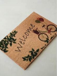 40x60 厘米天然椰棕门垫，采用耐用的 100% PVC 背衬 - 防滑、防尘刷表面 - 18-22 毫米厚耐用垫子，适合室内和室外使用，土耳其制造 - 綠色 - 查看 2