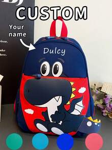 Customize This Mini Backpack With Your Name Or Holiday Greetings. Create Your Own Unique Backpack. Stylish And Versatile, This Kawaii Backpack Features A Unicorn And Dinosaur 3d Print With Multiple Pockets.