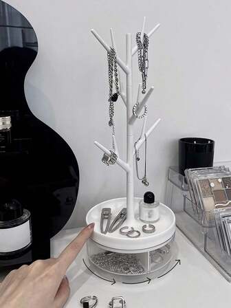 1pc Large Capacity Detachable Jewelry Tower Organizer