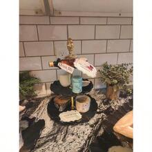 Pack Of 10 Cake Stand Set With 3 X TwoTier And 3 X ThreeTier Cupcake Stands 4 X Appetizer Trays For Birthday Baby Bridal Shower Party Gold - 黑色 - 查看 5