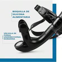Snorkel Frontal NatacióN (Unisexo Por Edades) - Material Silicona  + EláStico Ajustable FáCilmente: Bueno Para Buceo Y NatacióN, Deportes AcuáTicos￼￼￼￼ Editar￼ Compartir￼￼￼ - Negro - Ver 12