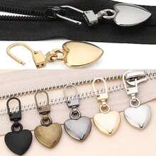 5-Piece Heart-Shaped Zipper Puller, Universal Zipper Replacement Puller, Suitable For Down Jackets, Backpacks, Handbags, Coats, Multi-Color - Multicolor - View 3