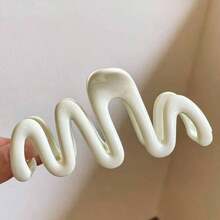 1 pieza de accesorio de cabello elegante y versátil con estampado de leopardo caramelo de onda grande de acrílico para mujer, pinza de cabello de uso diario, accesorio de cabello adecuado para usar en vacaciones y atuendos de otoño