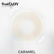 FRESH LADY Freshlady Aesthetic Eye Look Back To School Pupilentes One Tone Caramel Colored Contact Lenses 1 Year Disposable Halloween Costume Cosplay - Apricot - View 11