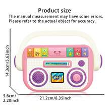 Baby Learn Music Player Pretend Radio With Lights & Songs For Infants Ages 12+ Months, Radio Design Musical Toy For Toddlers, Baby Music Toy With Lights Parent-Child Interactive Toy Gift Game Boy Girl 1st Gift