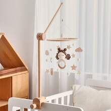 升级版儿童房装饰储物床上用品配件，婴儿床悬挂拱形支撑适用于各种婴儿床，易于组装可调节悬挂支架