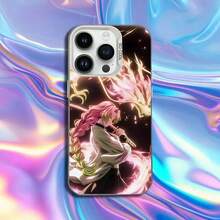 D-Demon S-Slayer Mitsuri Obanai Phone Case Covercompatible With  16,15,14,13,12,11,Mini,Pro,SE,MAX White Matte Shockproof Cover,Covercompatible With  17 Case,  17 Pro Case,  17 Pro Max Case