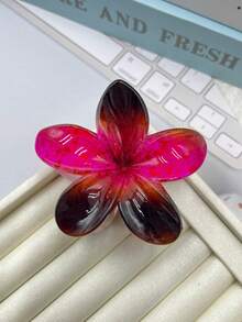 1 Stück/3 Stücke/6 Stücke Hibiskus/Hawaii Blume Lässig ABS Kunststoff (ABS Harz) 2025 Neue Plumeria Strand, Reise, Party, Urlaub, Rückkehr zur Schule süße Haarklammern, frische Haraccessoires Winter Haarklammer Elegante Haarklammern