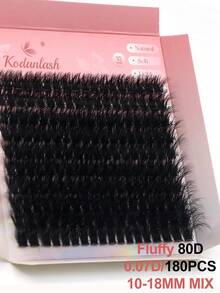 120D/100D/80D Fluffy Lash Clusters Kit Thick Cluster Eyelash Extensions Individual Lashes Faux Mink Eyelash Clusters D Curl 10MM/12MM/14MM/16MM/18MM Lash Extension Dramatic Eyelash Extensions Eyelashes Clusters - D - 查看 14