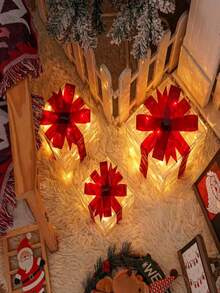 3 Sets Weihnachtsgeschenkboxen, zwei Stile (warmweißes Licht, weißes Licht), Weihnachts-Lichterkette, festliche farbige Lichtdekoration für Räume (Weihnachtsdekorationen)