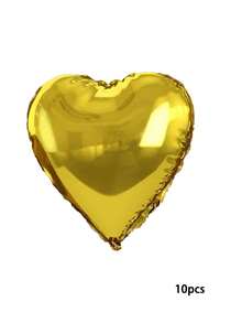 18-Inch Foil Heart Shaped Balloon For Wedding, Birthday Proposal Party Decorations, Christmas - Gold - View 6