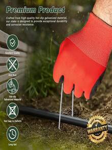 Heavy Duty Galvanized Landscape Staples/U-Shaped Garden Stakes/11# Irrigation Pipe Stakes, 20pcs/50pcs Pack, Suitable For Securing Landscape Fabrics, Barriers And Irrigation Hoses, Sturdy And Rust-Resistant - Multicolor - View 4