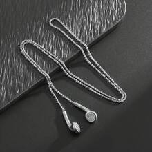 Simple Zinc Alloy Fashion Daily Jewelry Earphone Pendant Necklace - 銀色 - 查看 6