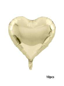 Bóng bay hình trái tim bằng giấy bạc nhôm 18 inch dùng cho tiệc cưới, sinh nhật, cầu hôn, trang trí tiệc, ngày lễ tình nhân trở lại trường - Vàng - Xem 10