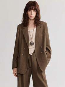 1 pieza Collar colgante de madera redondo hueco de estilo bohemio vintage, elegante collar para hombres y mujeres, cordón de terciopelo marrón con cuentas, regalo para madre, novia, novio, festividades