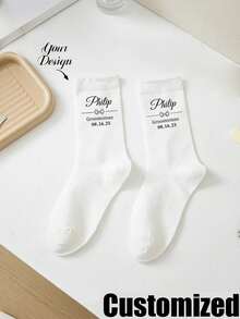 Personalized Groomsmen Socks, Personalized Custom Black Socks Customized Crew Socks,Custom Face Socks, Couple Socks, Custom Wedding Party Gift, Formal Monogram Socks, Wedding Socks - A Luxurious Personalized Dress Sock Set, Groom To Be Wedding Day ,Engagement Decoration Bachelor Party Bach Weekend Groomsman Best Man Proposal Gift Father's Day Husband Dad Present, Unisex