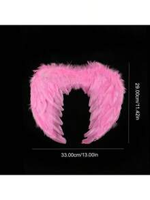 1pc Small Size Angel Natural Feather Wings, Unique Costume Accessory For Photo Props, Suitable For Holiday Dress Up