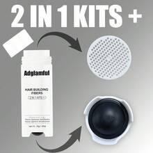 Adglamful 30g Hair Fiber Powder With Air Pump Dispenser - 2-In-1 Air Pump & Bottle, Precise & Even Powder Dispersion, Instantly Thickens Hair, Quick 30-Second Styling, Weightless Volumizing For Thinning Hair, Natural Look
